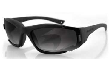 Image of Bobster Resolve Interchangeable Sunglasses - Black Frame w Anti-fog Smoked and Clear Lens ERES101