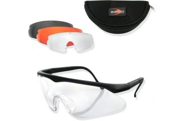 Image of Bobster Safety Shooting Glasses with 3 Interchangeable Lenses, ESB115AC