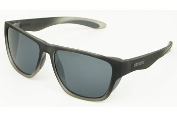 Image of Body Glove Brosef Sunglasses, Dark to Light Grey Rubberized Crystal Frame, Smoke with Silver Flash Lens, 10224902.QTM