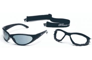 Image of Body Specs BSG-2 Polarized Sunglasses, Black Frame/Grey Lens