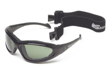 Image of Body Specs BSG-3 Bifocal Prescription Sunglasses, Black Shiny Frame, BSG-3 BLACK SHINY FRAME.13BI