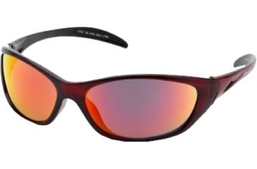 Image of Body Specs Lynx Sunglasses Crystal Red TR-90 Nylon Frame with Red Revo Lens LYNX-CRYSTAL RED.6