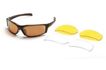 Image of Body Specs Moons Sunglasses, Metallic Brown Frame, Brown/Clear/Yellow Lens, MOONS METALLIC BRW FRAME.2
