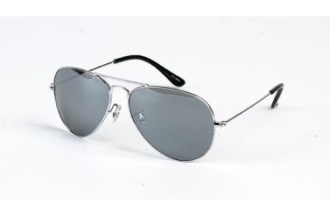 Image of Body Specs Silver Frame Teardrop Metal Aviator Sunglasses