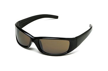 Image of Body Specs Sunglasses V-8 Shiny Black Nylon Frame Smoke Lens V-8 SHINY BLACK SMK13