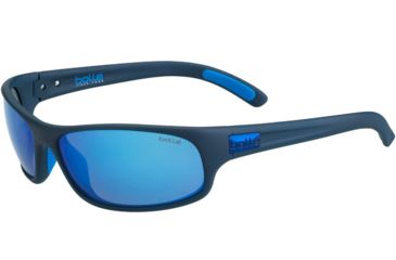 Image of Bolle Anaconda Single Vision Prescription Sunglasses, Matte Mono Blue Frame, Polarized, 12446SV