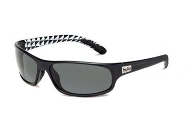 Image of Bolle Anaconda Sunglasses, Shiny Black/White Frame, TNS Gun Lens, 11671