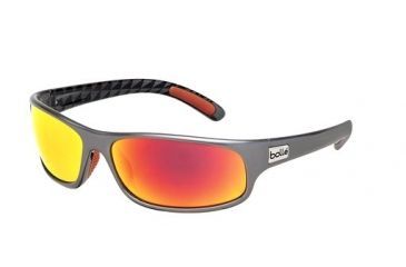 Image of Bolle Anaconda Sunglasses, Shiny Gun/Black Frame, TNS Fire oleo AF, Polarized, 11673