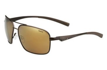 Image of Bolle Brisbane Single Vision Prescription Sunglasses, Matte Brown Frame, Polarized, 11802SV