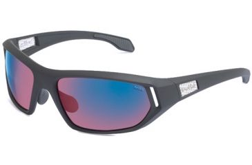 Image of Bolle Cervin Sunglasses, Satin Dark Gray Frame, Rose Blue Lenses 11588