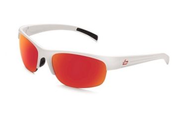 Image of Bolle Chase Sun Glasses, Shiny White Frame, Polarized TNS Fire Lens, 11359