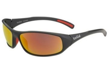 Image of Bolle Crest Sunglasses, Matte Black Frame, TNS Fire Oleo AF Lens, Polarized, 11976