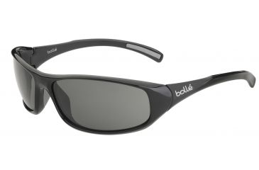 Image of Bolle Crest Sunglasses,Shiny Black Frame,TNS Oleo AF Lens,Polarized,11974