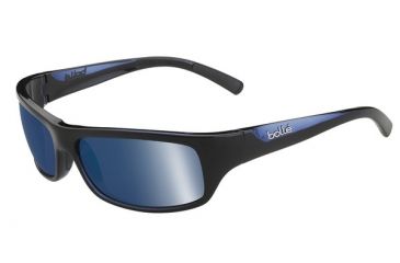 Image of Bolle Fierce Progressive Prescription Sunglasses, Shiny Black / Blue Frame-11944PR