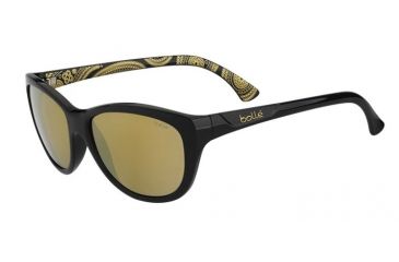 Image of Bolle Greta Sunglasses - Women's, Shiny Black Frame, AG14 Oleo AF Lens,Polarized, 11952