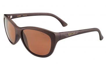Image of Bolle Greta Sunglasses - Women's,Matte Chocolate Frame, TLB Dark Square Lens, 12105