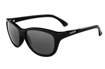 Image of Bolle Greta Sunglasses - Women's, Shiny Black Frame, Polarized TNS Oleo AR Lens, 11760