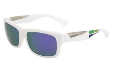 Image of Bolle Jude Single Vision Prescription Sunglasses, Matte White / Square Frame-11955SV