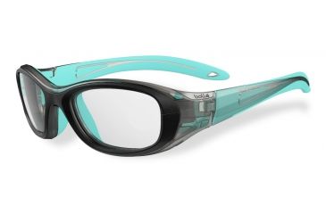 Image of Bolle Kids Coverage Sport Protective Eyewear - Black and Blue Lagoon Frame,Clear Anti Fog/Scratch Lens 11884