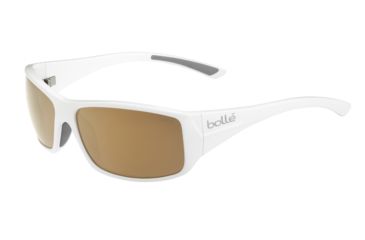 Image of Bolle Kingsnake Sunglasses,Shiny White Frame,AG-14 Oleo AF Lens,Polarized,11894
