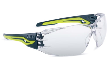 Image of Bolle Silex+ Safety Glasses, Grey Black Frame, Clear Assembled in America Lens, SILEXPPSISA
