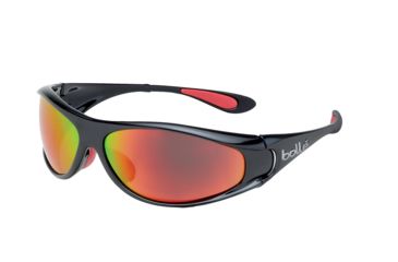 Image of Bolle Spiral Sunglasses, Shiny Black/Red 11705