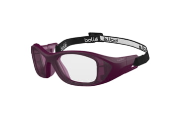 Image of Bolle Swag w/Strap Safety Glasses, Purple, Clear, Small, 12386