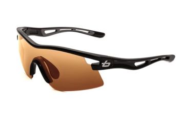 Image of Bolle Vortex Sunglass, Shiny Black Frame, Photo Amber Lens, 11412