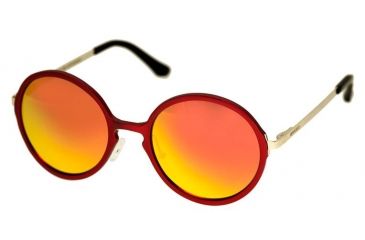 Image of Breed Sunglasses Corvus Polarized Sunglass - Men's, Red/Red-Yellow, One Size, BSG025RD