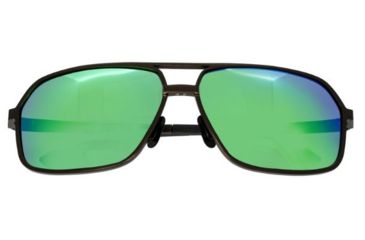 Image of Breed Fornax Sunglasses, Brown Titanium Frame, Green Lens BSG023BN