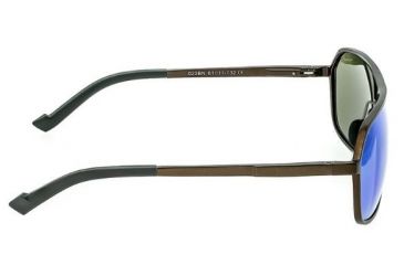 Image of Breed Fornax Sunglasses, Brown Titanium Frame, Green Lens BSG023BN