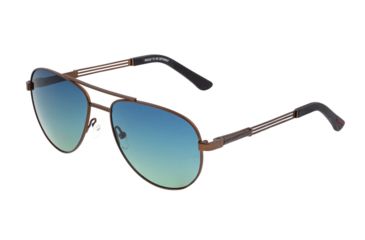 Image of Breed Leo Sunglasses, Brown Titanium Frame, Blue/Green Polarized Lens, Brown/Blue-Green, One Size, BSG051BN