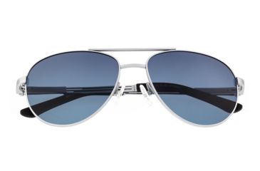 Image of Breed Leo Sunglasses, Silver Titanium Frame, Blue Polarized Lens, Silver/Blue, One Size, BSG051SL