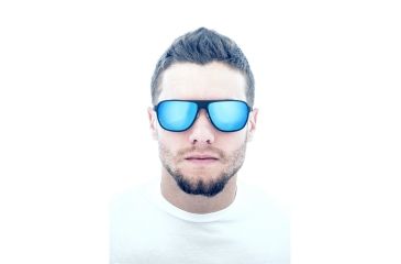 Image of Sunglasses Atmosphere 004GM, Gunmetal Titanium Frame, Black Lens