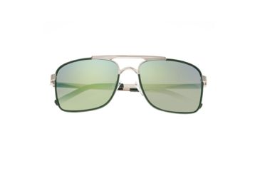 Image of Breed Sunglasses Draco Sunglasses, Silver / Blue-Green BSG047SL