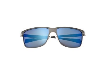 Image of Sunglasses Equator 002SR, Silver Titanium Frame, Blue Lens