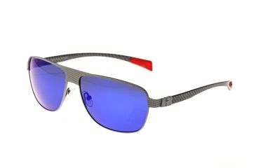 Image of Sunglasses Hardwell 007SR, Silver Titanium Frame, Purple Mirror Lens