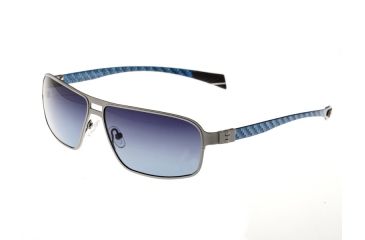 Image of Sunglasses Meridian 003SR, Silver Titanium Frame, Blue/Gradient Lens