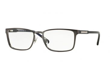 Image of Brooks Brothers BB1031 Eyeglass Frames 1666-53 - Brushed Gunmetal Matte Blue Frame