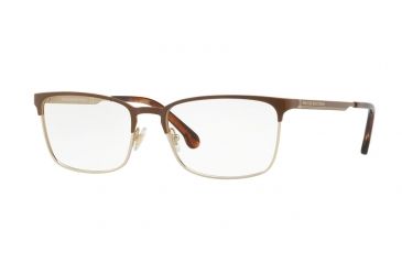 Image of Brooks Brothers BB1054 Single Vision Prescription Eyeglasses 1683-54 - Brown/Gold Frame