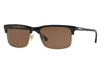 Image of Brooks Brothers BB4026 Sunglasses 600073-57 - Black Frame, Brown Solid Lenses