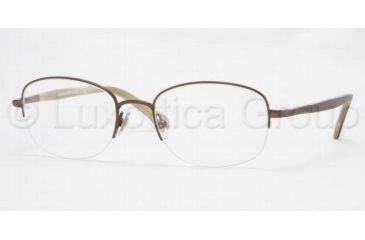 Image of Brooks Brothers Eyeglasses BB461 with Lined Bifocal Rx Prescription Lenses, Select Frame Color / Lens Diameter Matte Brown Frame / 50 mm Prescription Lenses