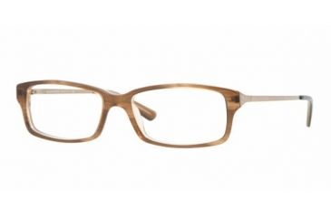 Image of Burberry BE2075 SV Prescription Eyeglasses - Brown Striped On Beige Demo Lens Frame / 50 mm Prescription Lenses, 3083-5015