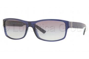 Image of Burberry BE4090 Progressive Sunglasses - Transparent Dark Blue Gray Gradient Frame / 59 mm Prescription Lenses, 309211-5916