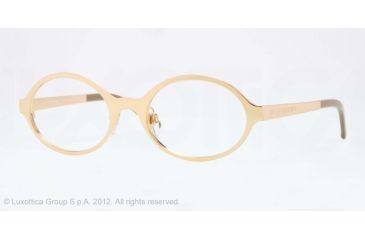 Image of Burberry BE1254 Single Vision Prescription Eyeglasses 1017-50 - Gold Frame, Demo Lens Lenses