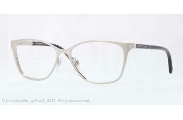 Image of Burberry BE1255 Bifocal Prescription Eyeglasses 1166-53 - Brushed Silver Frame, Demo Lens Lenses