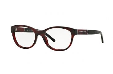 Image of Burberry BE2151 Bifocal Prescription Eyeglasses 3322-52 - Red Havana Frame