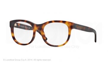 Image of Burberry BE2169 Single Vision Prescription Eyeglasses 3382-52 - Matte Light Havana Frame