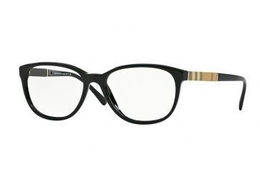 Image of Burberry BE2172 Single Vision Prescription Eyeglasses 3001-54 - Black Frame