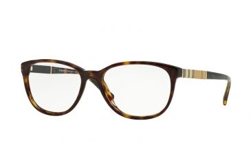 Image of Burberry BE2172 Single Vision Prescription Eyeglasses 3002-54 - Dark Havana Frame